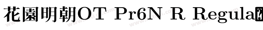 花園明朝OT Pr6N R Regula字体转换